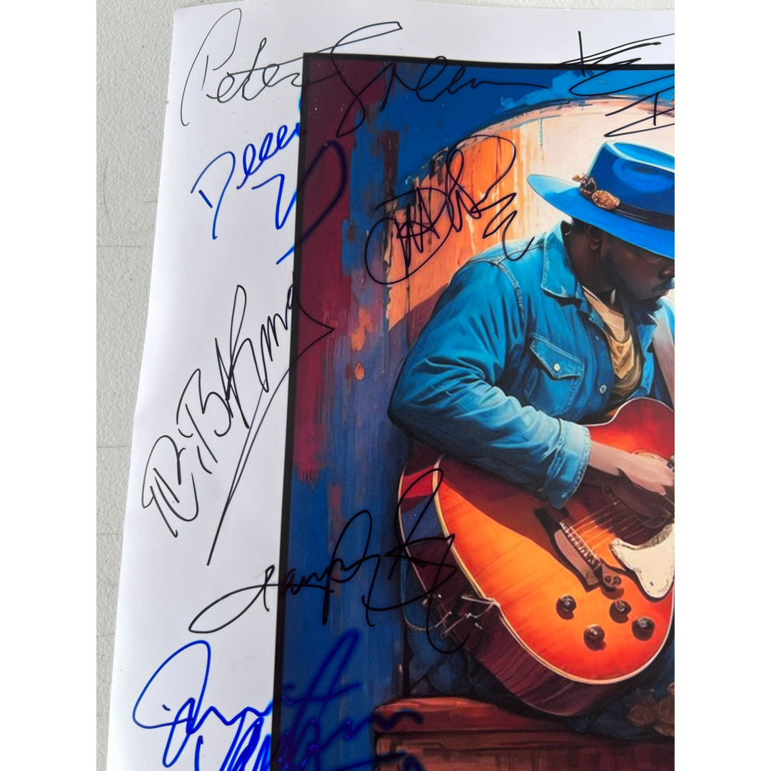 Blues legends (20 ) B. B. King  , John Mayer, Keith Richards, Eric Clapton 16x20 photo signed with proof.
