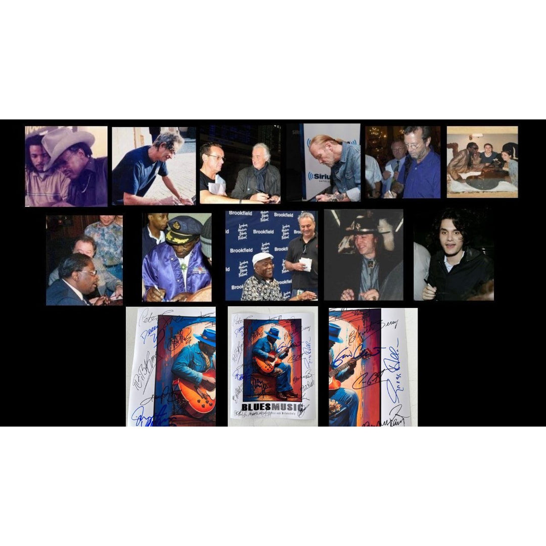 Blues legends (20 ) B. B. King  , John Mayer, Keith Richards, Eric Clapton 16x20 photo signed with proof.