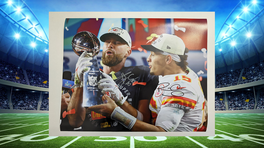 Kansas City Chiefs Patrick Mahomes and Travis Kelce 16x20 photo signed with proof