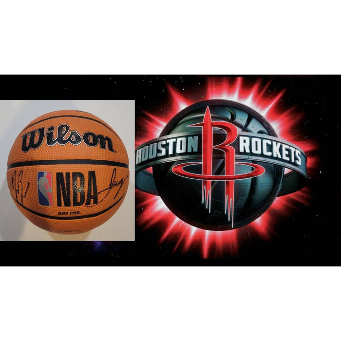 Rocket Houston Alperen Sengun Amen Thompson Dillon Brooks Jalen Green Wilson basketball signed with proof.
