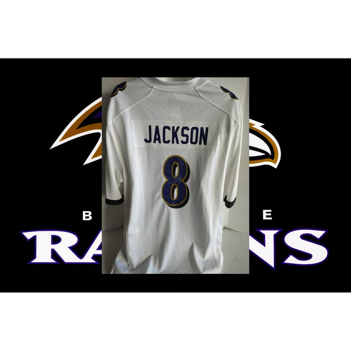 Lamar Jackson Baltimore Ravens authentic XL game model jersey signed with proof