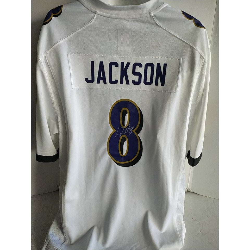 Lamar Jackson Baltimore Ravens authentic XL game model jersey signed with proof