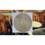 Load image into Gallery viewer, Kurt Cobain Nirvana vintage tambourine signed with hand sketch by Kurt
