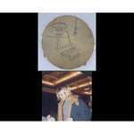 Load image into Gallery viewer, Kurt Cobain Nirvana vintage tambourine signed with hand sketch by Kurt
