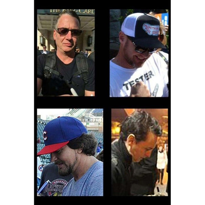 Pearl Jam Eddie Vedder Jeff Ament Stone Gossard Mike McCready Matt Cameron full size electric guitar signed with proof.