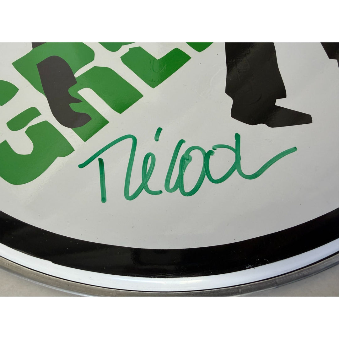 Green Day Billie Joe Armstrong Tré Cool 10-in one-of-a-kind drumhead signed with proof.