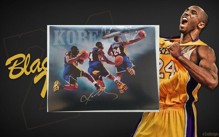 Kobe Bryant 16x20 mounted photo signed with proof