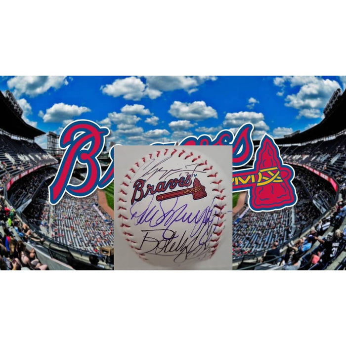 Ronald Acuna Jr. Freddie Freeman Dale Murphy John Smoltz, Tom Glavine Box Cox Atlanta Braves Baseball signed with proof