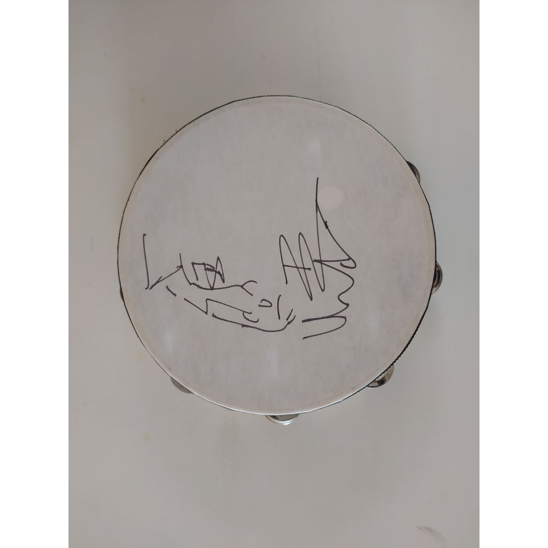 Dave Matthews signed with Sketch tambourine 14 in signed