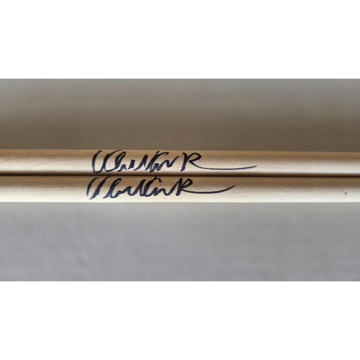 Alex Van Halen of Van Halen Drumsticks signed with proof.