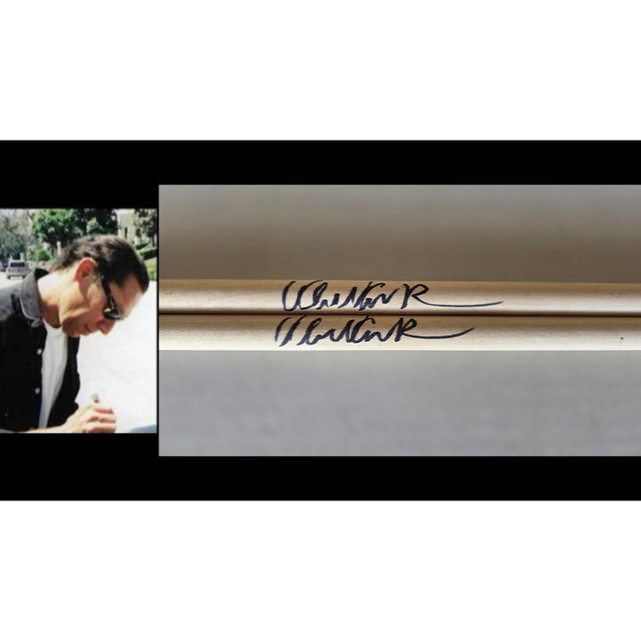 Alex Van Halen of Van Halen Drumsticks signed with proof.