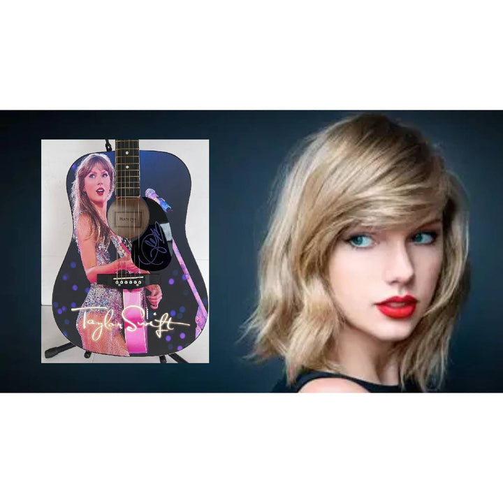 Taylor Swift  one of a kind full size acoustic guitar signed with poof.