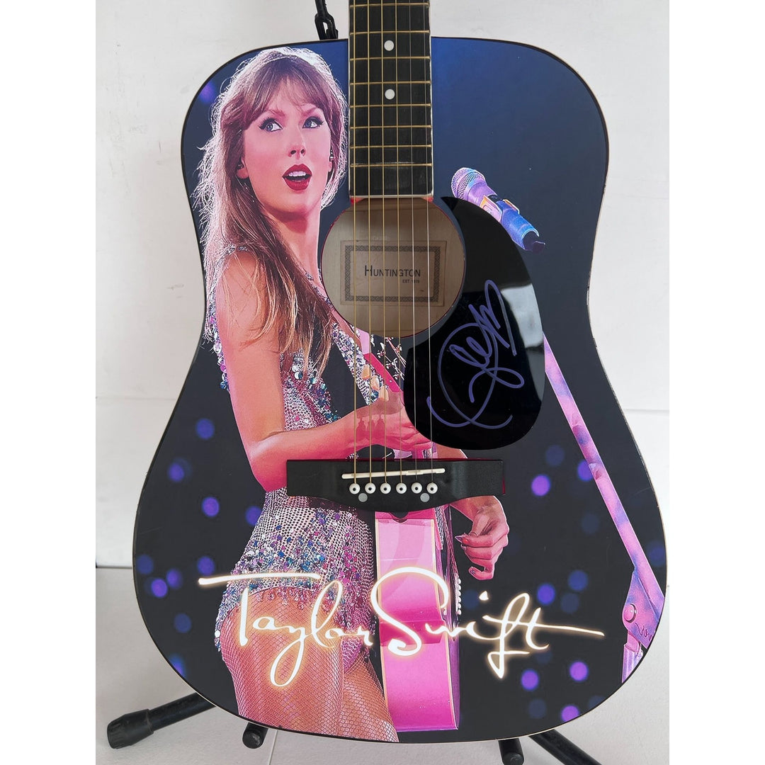 Taylor Swift  one of a kind full size acoustic guitar signed with poof.