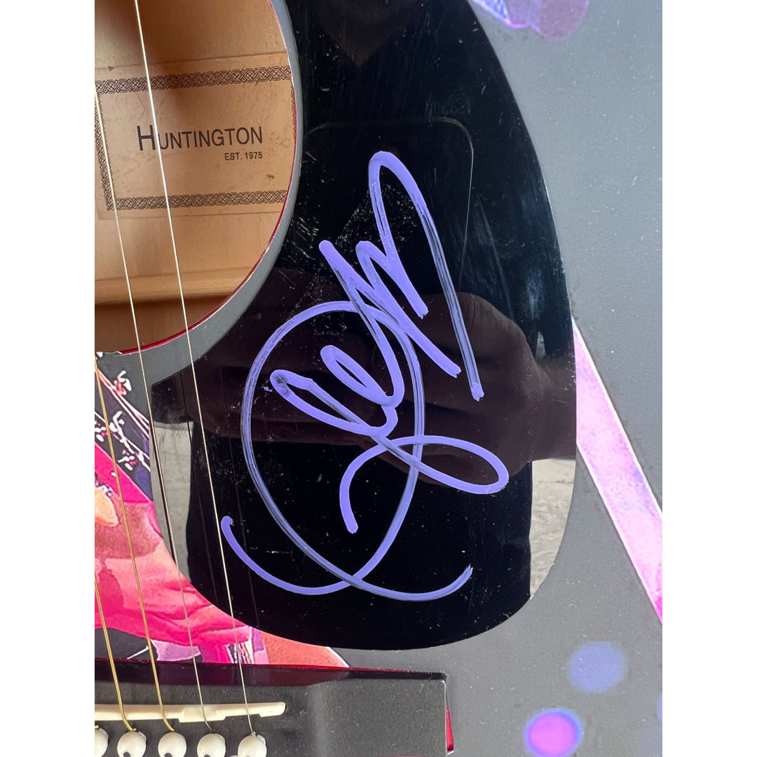 Taylor Swift  one of a kind full size acoustic guitar signed with poof.