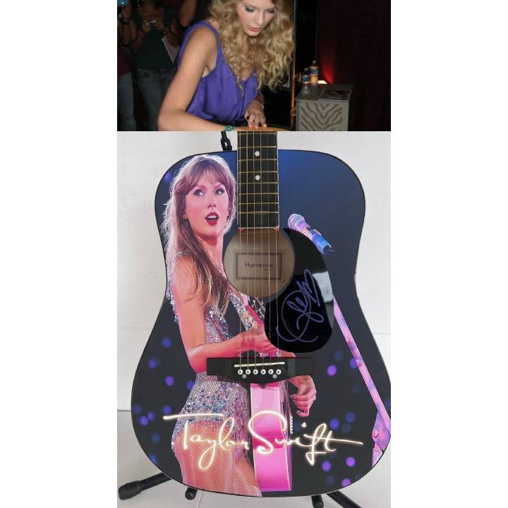 Taylor Swift  one of a kind full size acoustic guitar signed with poof.