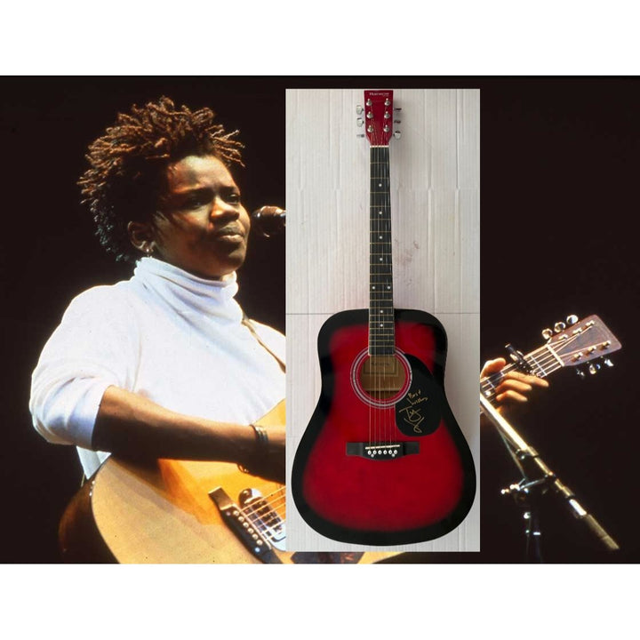 Tracy Chapman full size acoustic guitar signed.