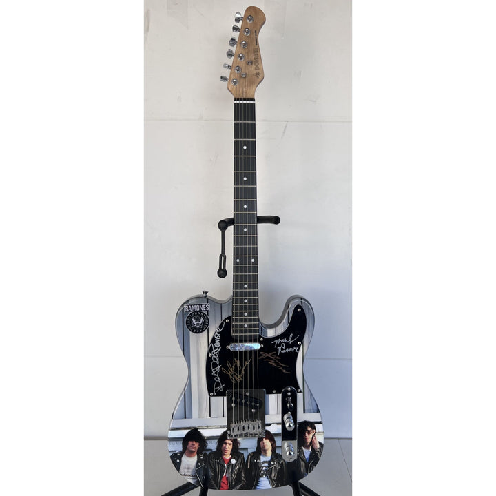 The Ramones Dee-Dee, Joey, Marky Johnny Tommy Richie Ramone "One of a Kind" telecaster full size electric guitar signed with proof.