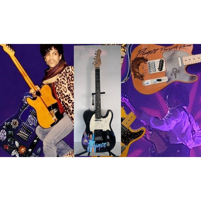 Prince Rogers Nelson one of a kind telecaster full size electric guitar signed with proof.