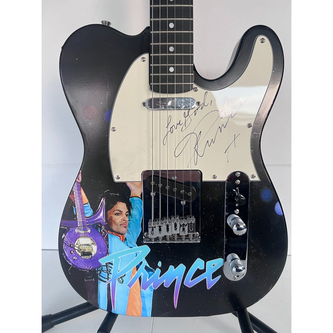 Prince Rogers Nelson one of a kind telecaster full size electric guitar signed with proof.