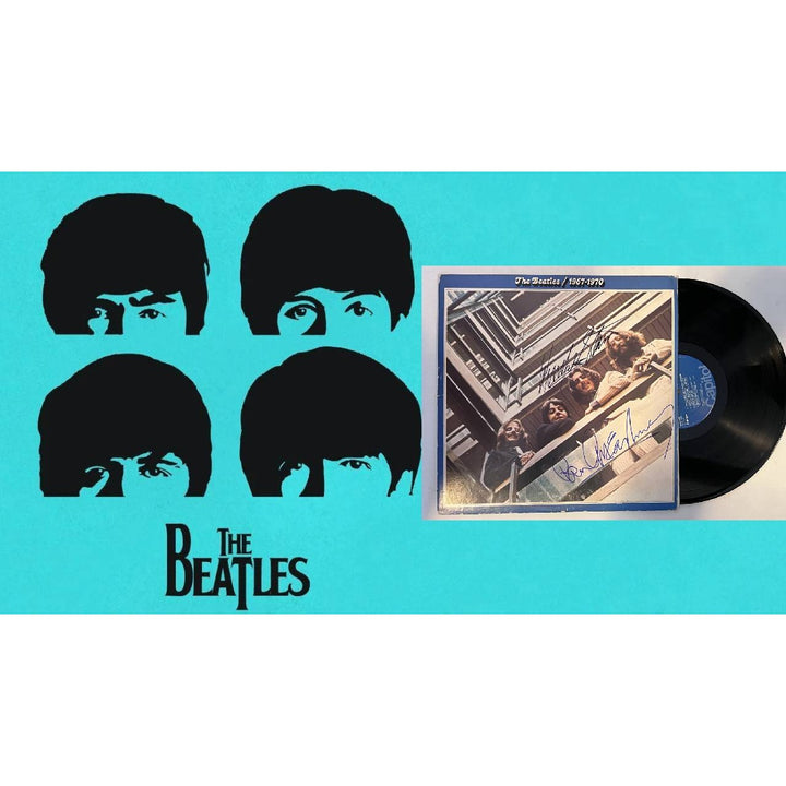 The Beatles 1967-1970 lp Paul McCartney Ringo Star signed with proof.