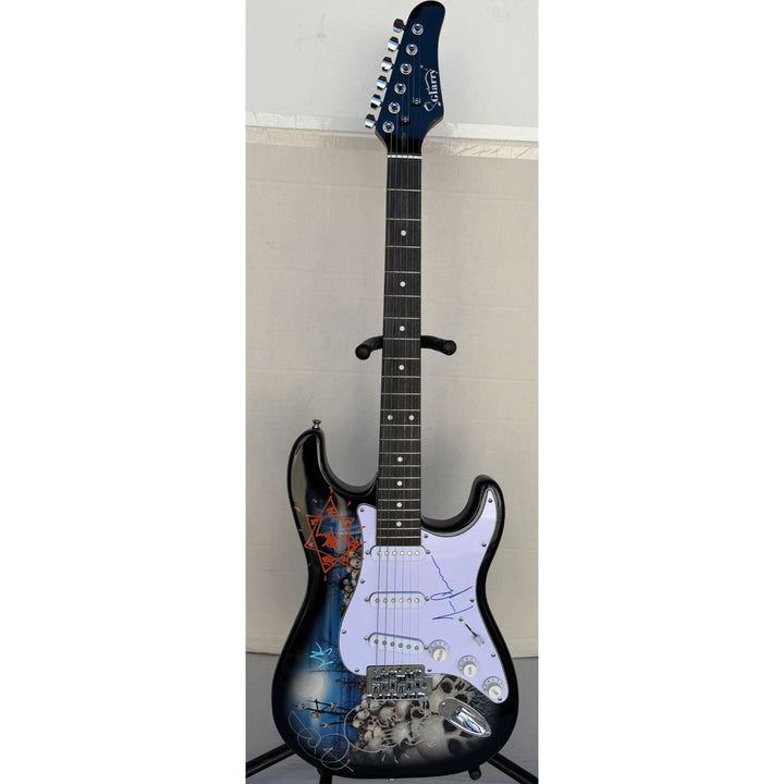 Tool Danny Carey Maynard James Keenan Justin Chancellor, Adam Jones Skulls stratocaster electric guitar signed with proof.