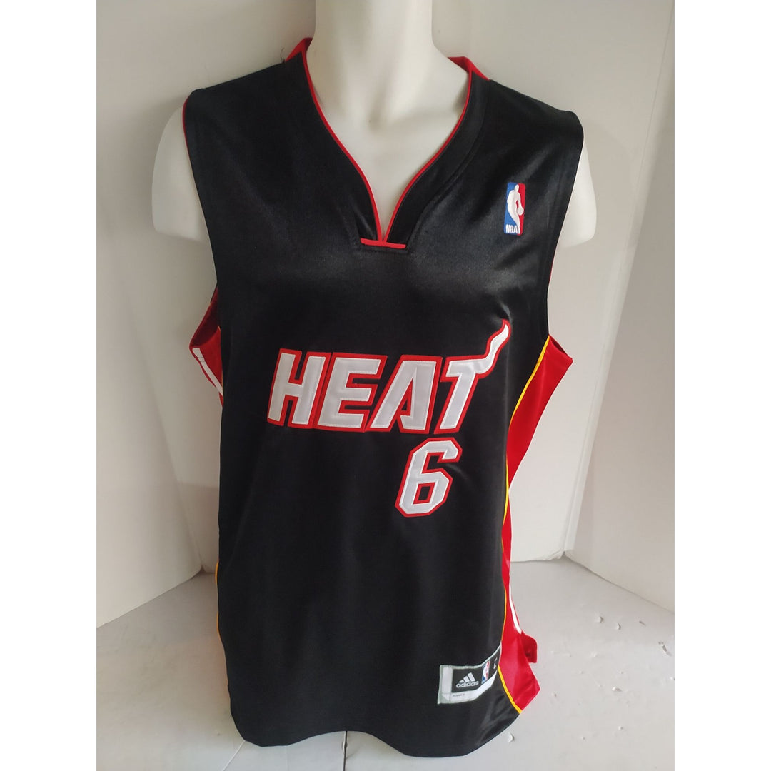 LeBron James Chris Bosh Dwyane Wade team signed jersey Miami Heat with proof