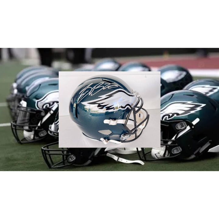 Philadelphia Eagles Saquon Barkley Speed Riddell Replica game model helmet  signed with proof