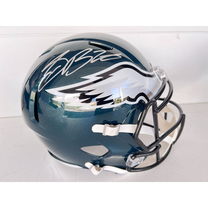 Philadelphia Eagles Saquon Barkley Speed Riddell Replica game model helmet  signed with proof