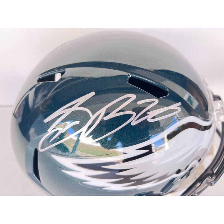 Philadelphia Eagles Saquon Barkley Speed Riddell Replica game model helmet  signed with proof