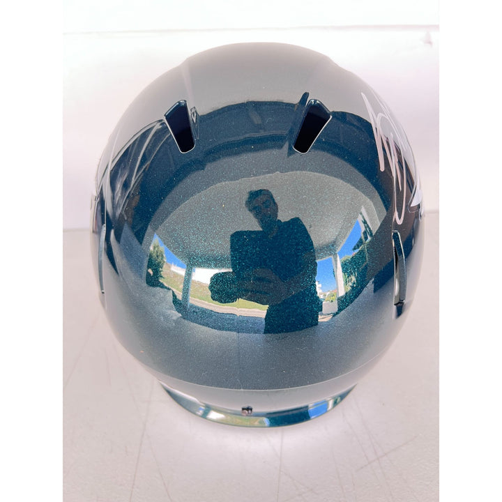 Philadelphia Eagles Saquon Barkley Speed Riddell Replica game model helmet  signed with proof