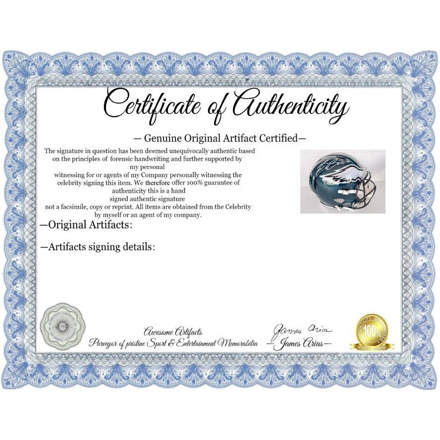 Philadelphia Eagles Saquon Barkley Speed Riddell Replica game model helmet  signed with proof