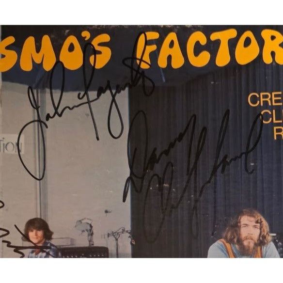 Tom and John Fogarty Stu Cook dog Clifford Cosmos Factory original LP signed with proof.