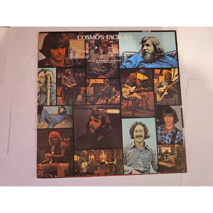 Tom and John Fogarty Stu Cook dog Clifford Cosmos Factory original LP signed with proof.