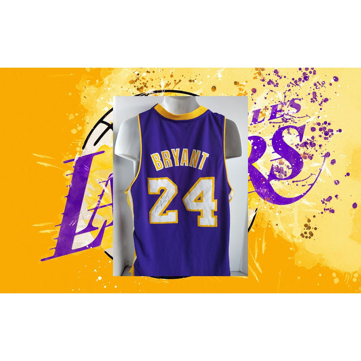 Kobe Bryant Los Angeles Lakers vintage jersey signed with proof