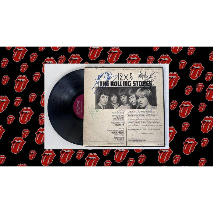 Rolling Stones Lp "12x5" Mick Jagger , Bill Wyman, Keith Richards, Charlie Watts Brian Jones signed with proof