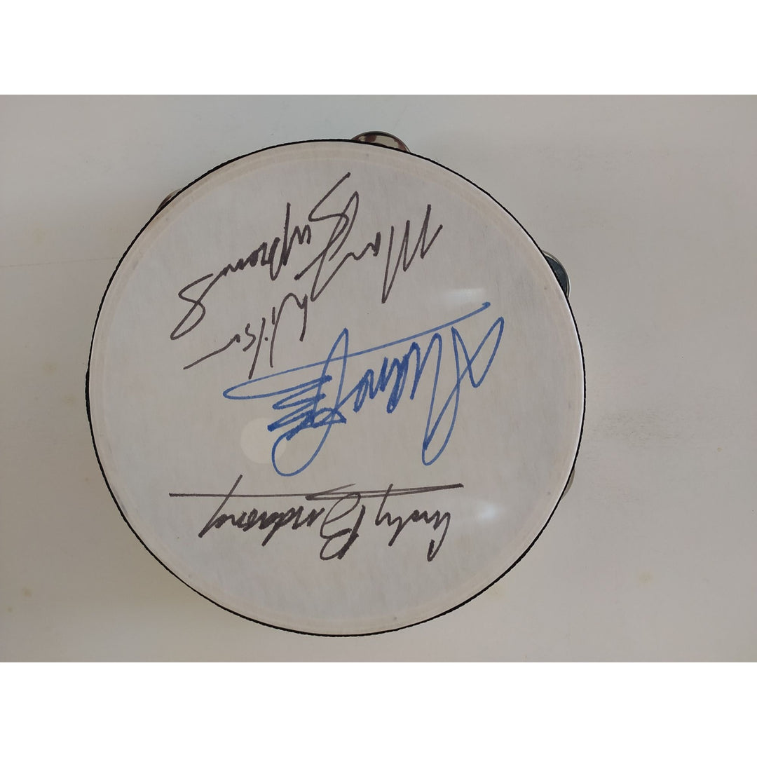 The Supremes Diana Ross Mary Wilson Cindy Birdsong 10 inch tambourine signed with proof