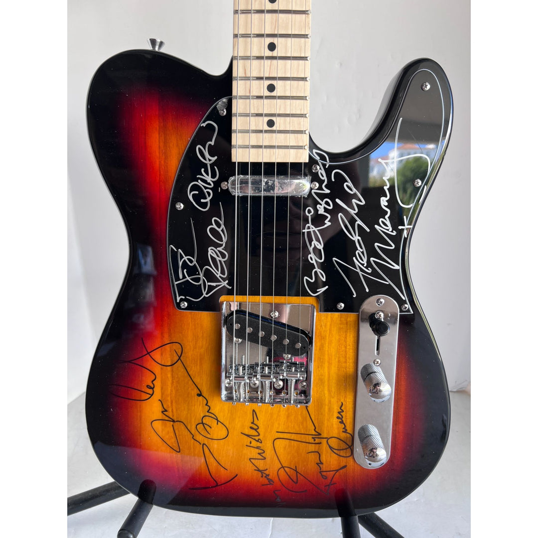 Freddie Mercury, Brian May, Roger Taylor, John Deacon Queen one-of-a kind full size electric guitar signed with proof