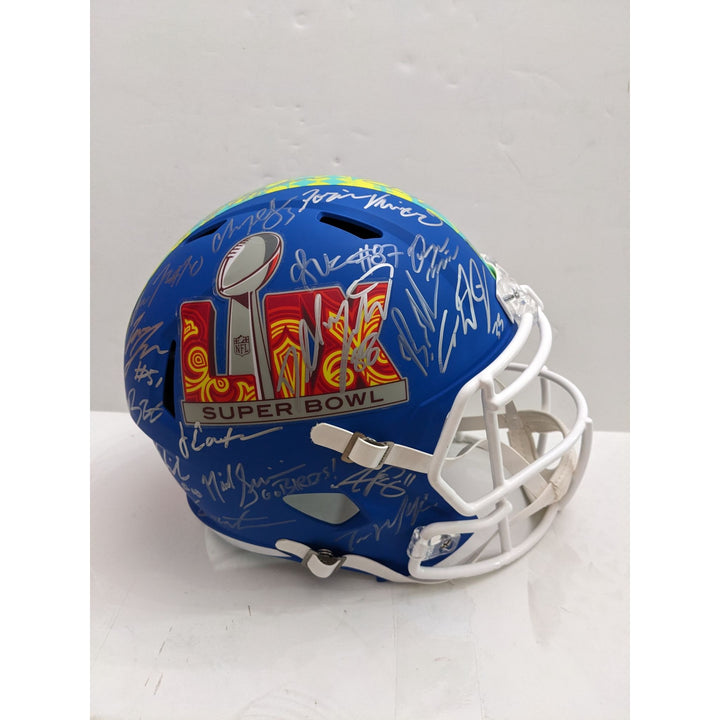 Philadelphia Eagles 2024-25 Super Bowl champs team signed Riddell speed full size helmet signed with proof