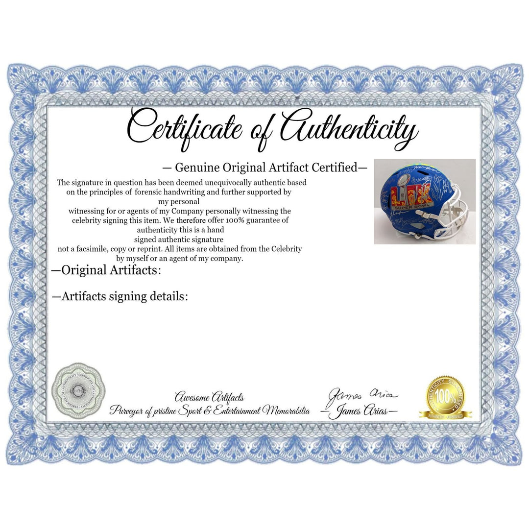 Philadelphia Eagles 2024-25 Super Bowl champs team signed Riddell speed full size helmet signed with proof