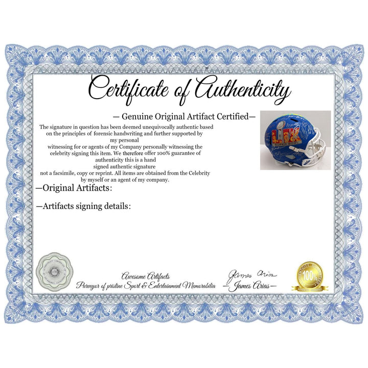 Philadelphia Eagles 2024-25 Super Bowl champs team signed Riddell speed full size helmet signed with proof