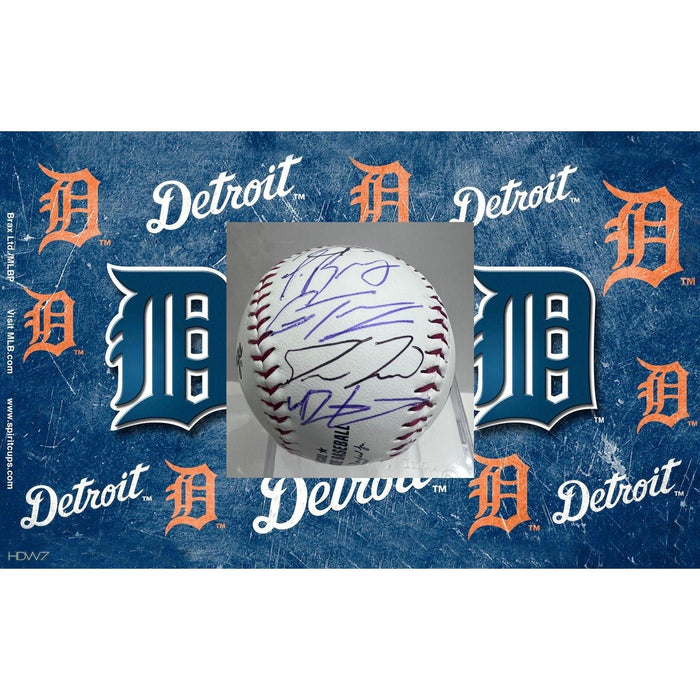 Detroit Tigers Tarik Skubal Javier Baez Riley Greene Spencer Torkelson Gleyber Torres Rawlings MLB baseball signed with proof