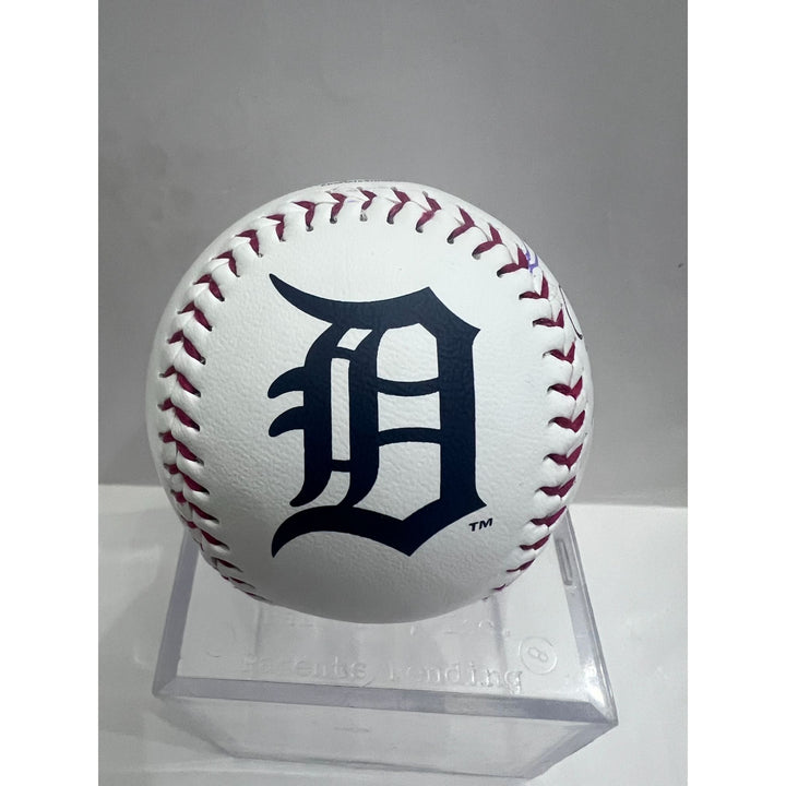 Detroit Tigers Tarik Skubal Javier Baez Riley Greene Spencer Torkelson Gleyber Torres Rawlings MLB baseball signed with proof.