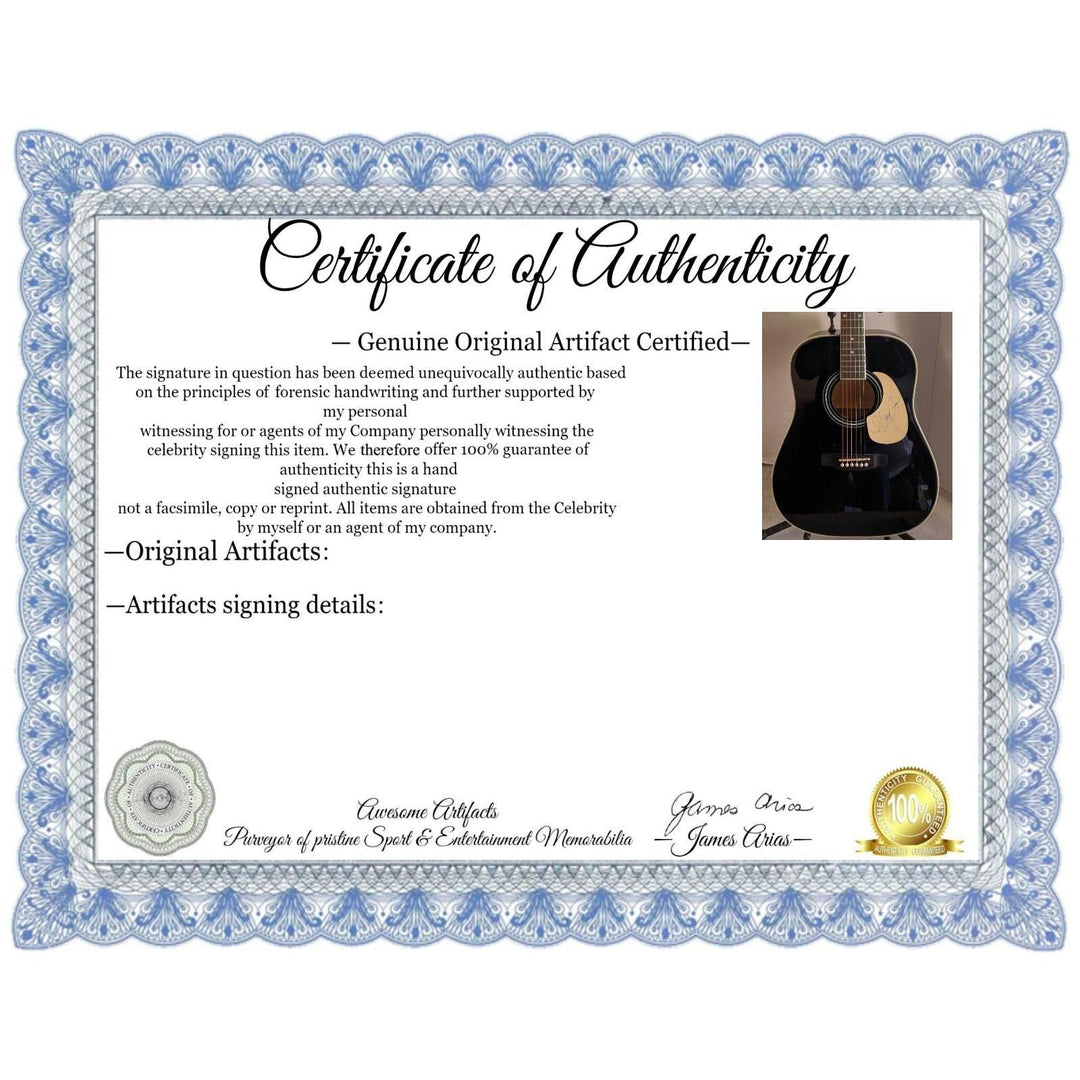 Lady Gaga "Stefani Angelina Germanotta" 41' full size acoustic guitar signed with proof
