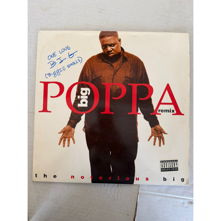 Christopher Wallace Notorious B.I.G. 'Big Poppa' original LP signed with proof.