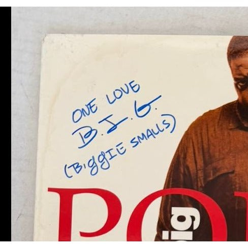 Christopher Wallace Notorious B.I.G. 'Big Poppa' original LP signed with proof.