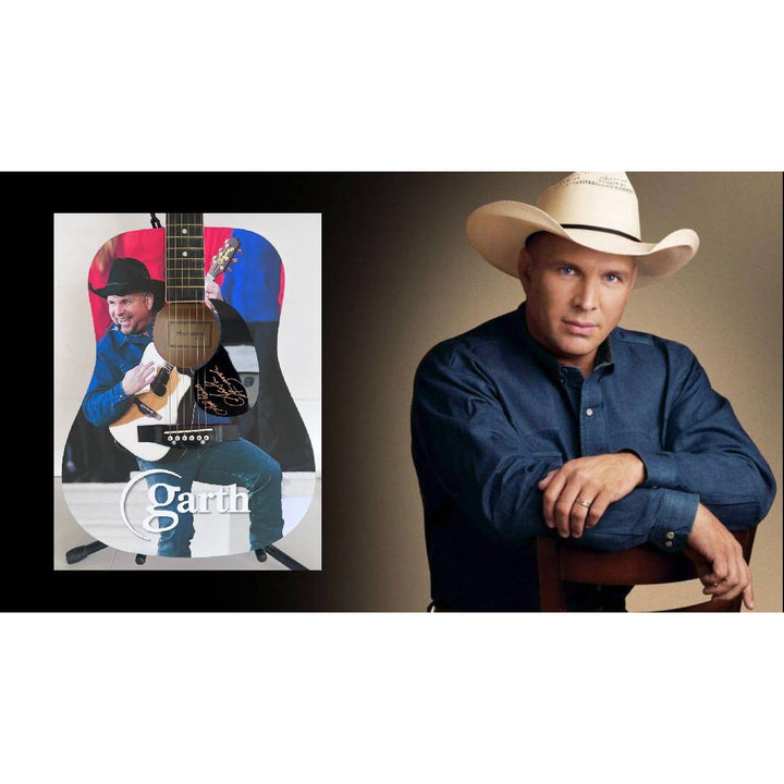 Garth Brooks full size acoustic guitar (one of a kind ) signed with proof.