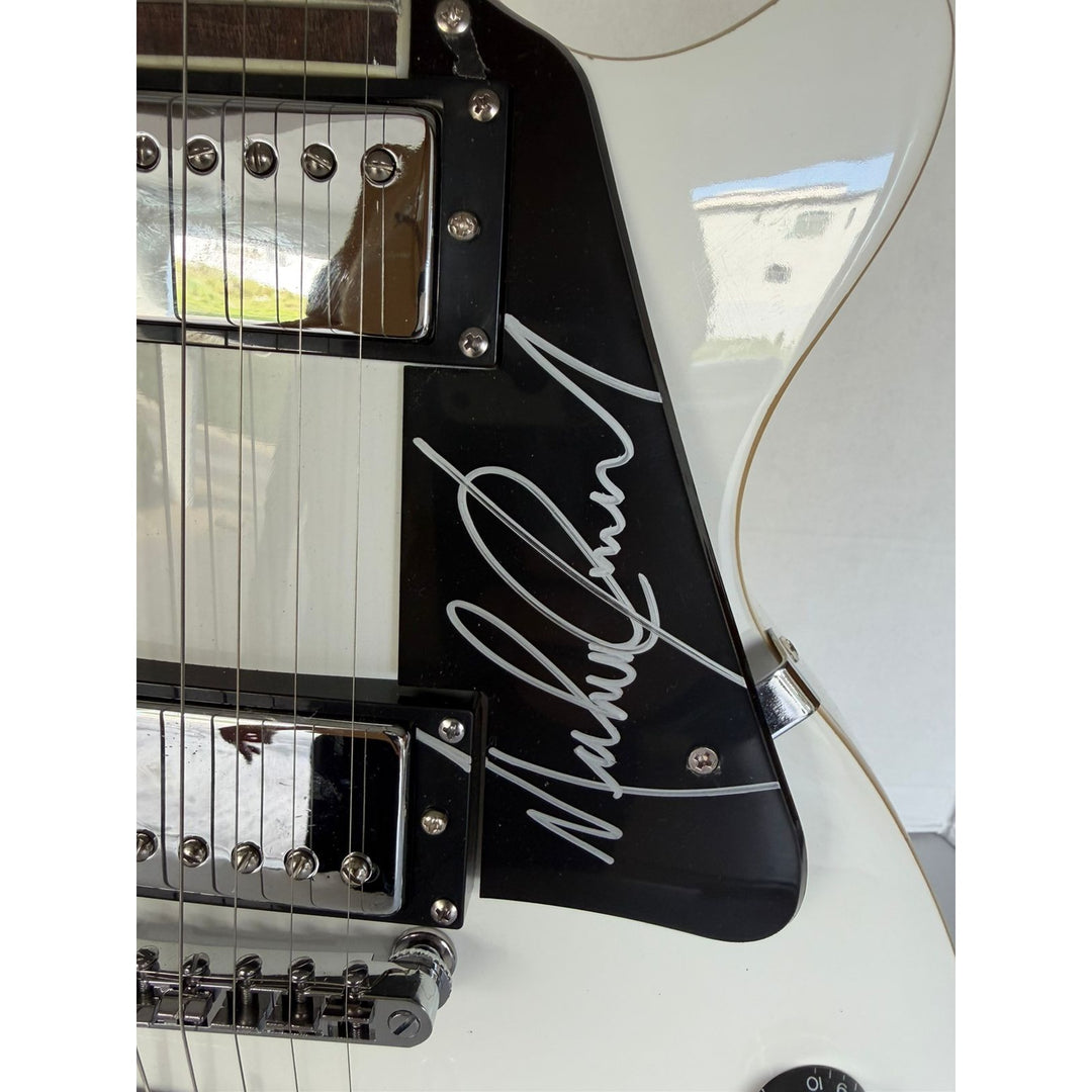 Michael Jackson and Jennifer Batten les paul electric guitar signed with proof.