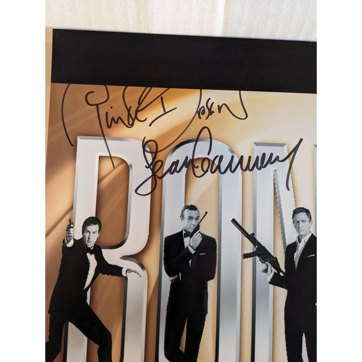 James Bond 007, Sean Connery, Roger Moore, Daniel Craig, Pierce Brosnan, Timothy Dalton, George Lazenby 11x14 photo signed with proof