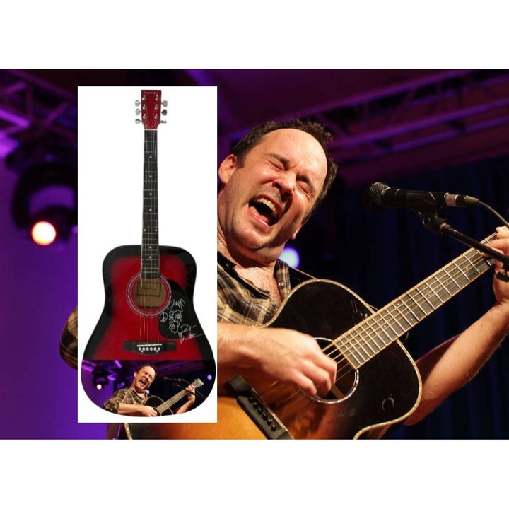 Dave Mathews signed with sketch by Dave One of a Kind full size acoustic guitar signed with proof.