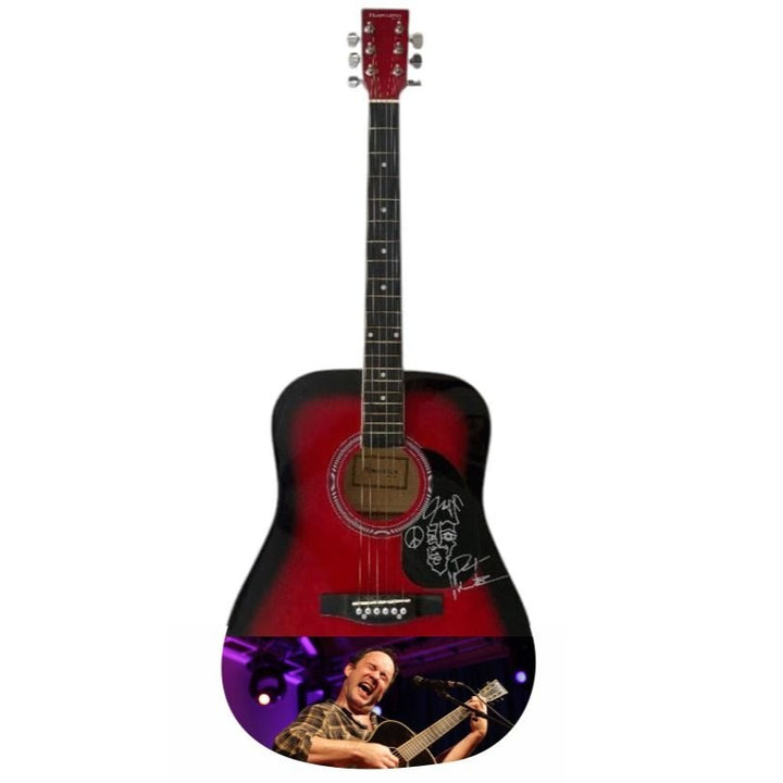 Dave Mathews signed with sketch by Dave One of a Kind full size acoustic guitar signed with proof.